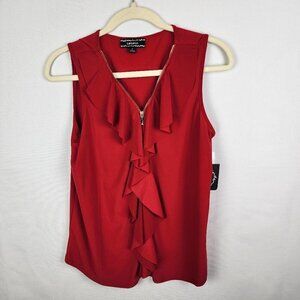 NWT Corvia Half Zip Ruffle Top S